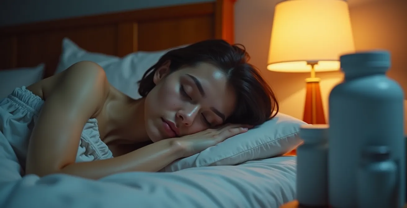 Visuel conceptuel d'une routine équilibrée incluant sommeil, hydratation et compléments