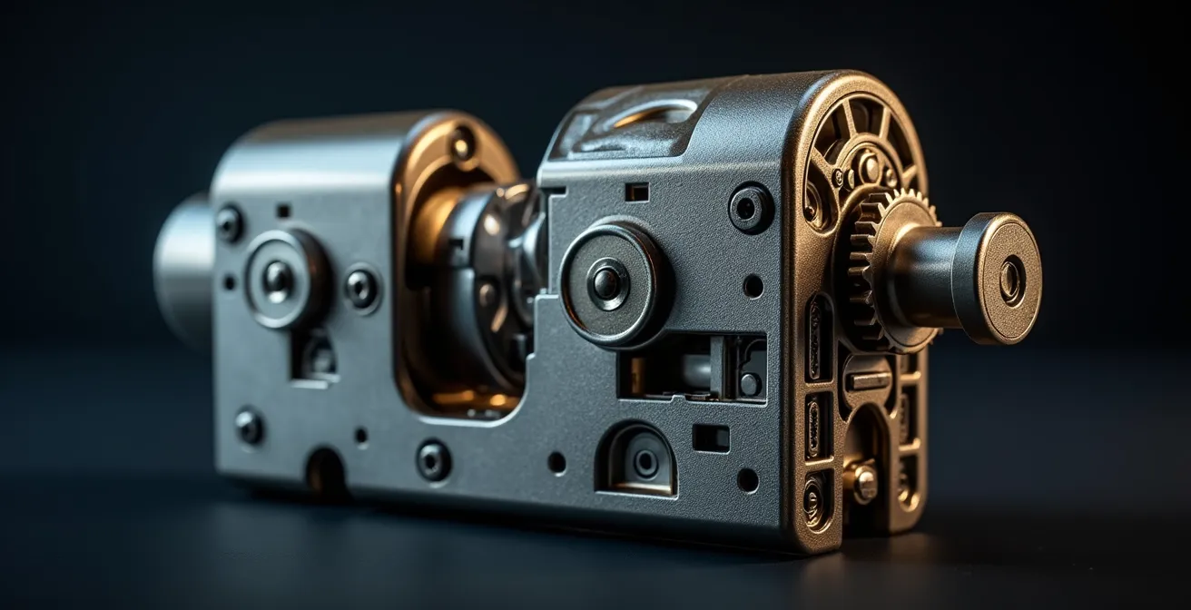 Vue détaillée des mécanismes de verrouillage de deux types de serrures