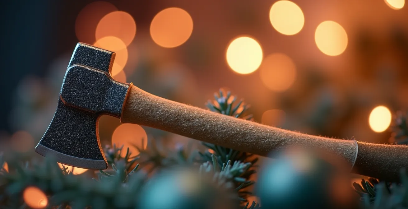 Détail macro d'une décoration festive haut de gamme