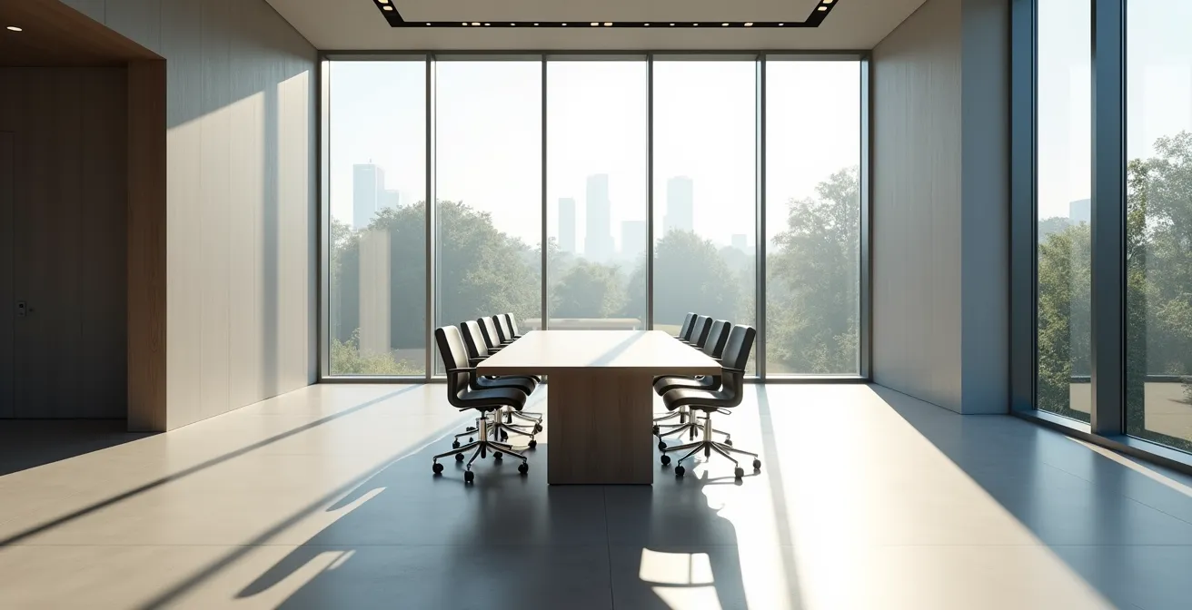 Espace de travail épuré symbolisant les opportunités manquées