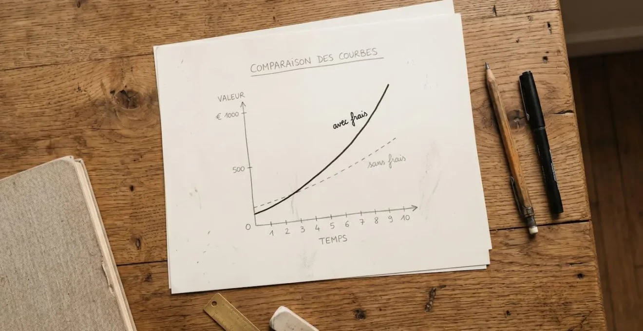 Illustration conceptuelle montrant la comparaison de rendements nets entre plusieurs contrats d'assurance vie
